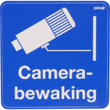 Camera Bewaking Sticker 10x10cm