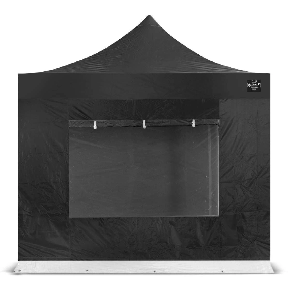 A114873 Dag Zijwand raam 4 mtr zwart tbv partytent