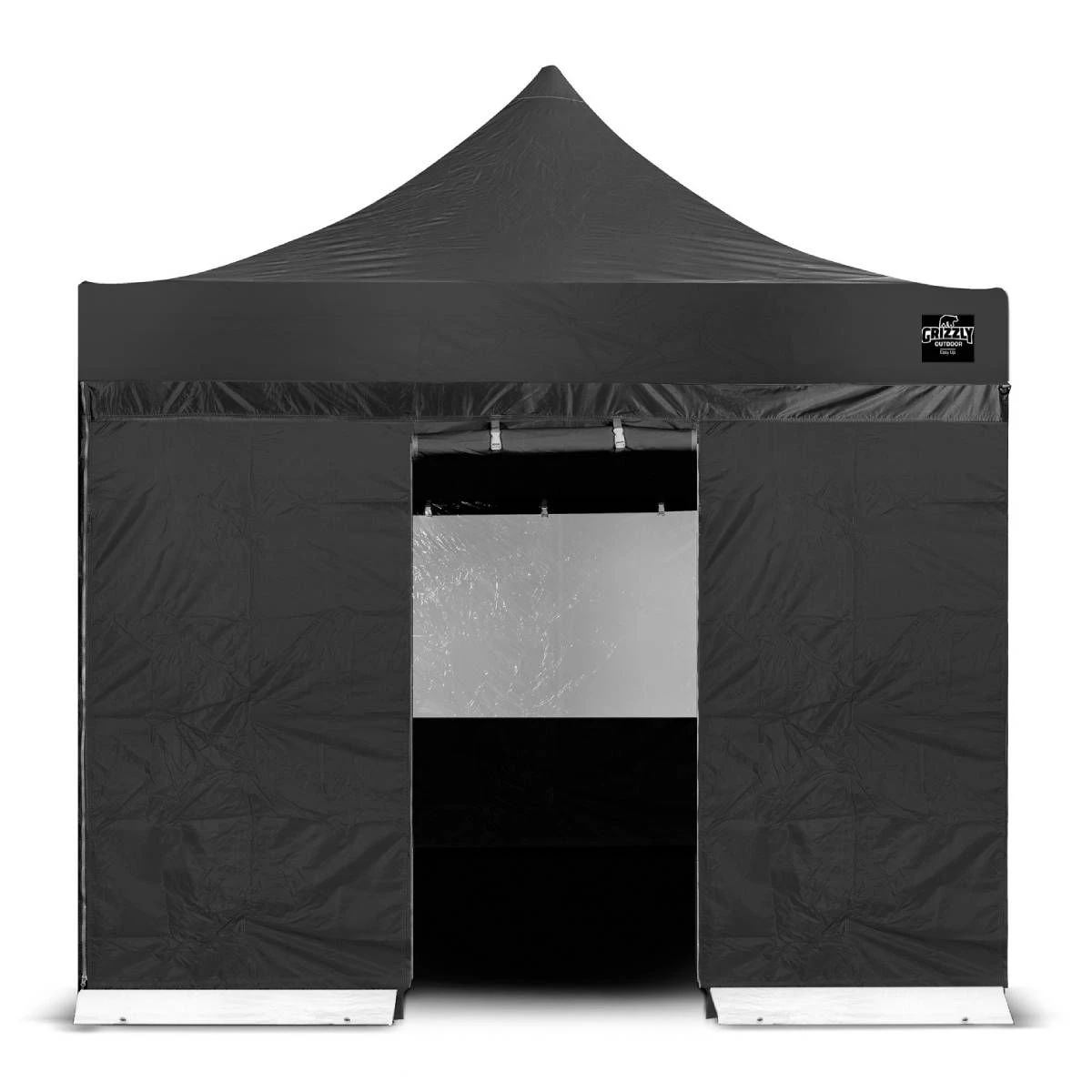 A114874 Dag Zijwand deur 4 mtr zwart tbv partytent